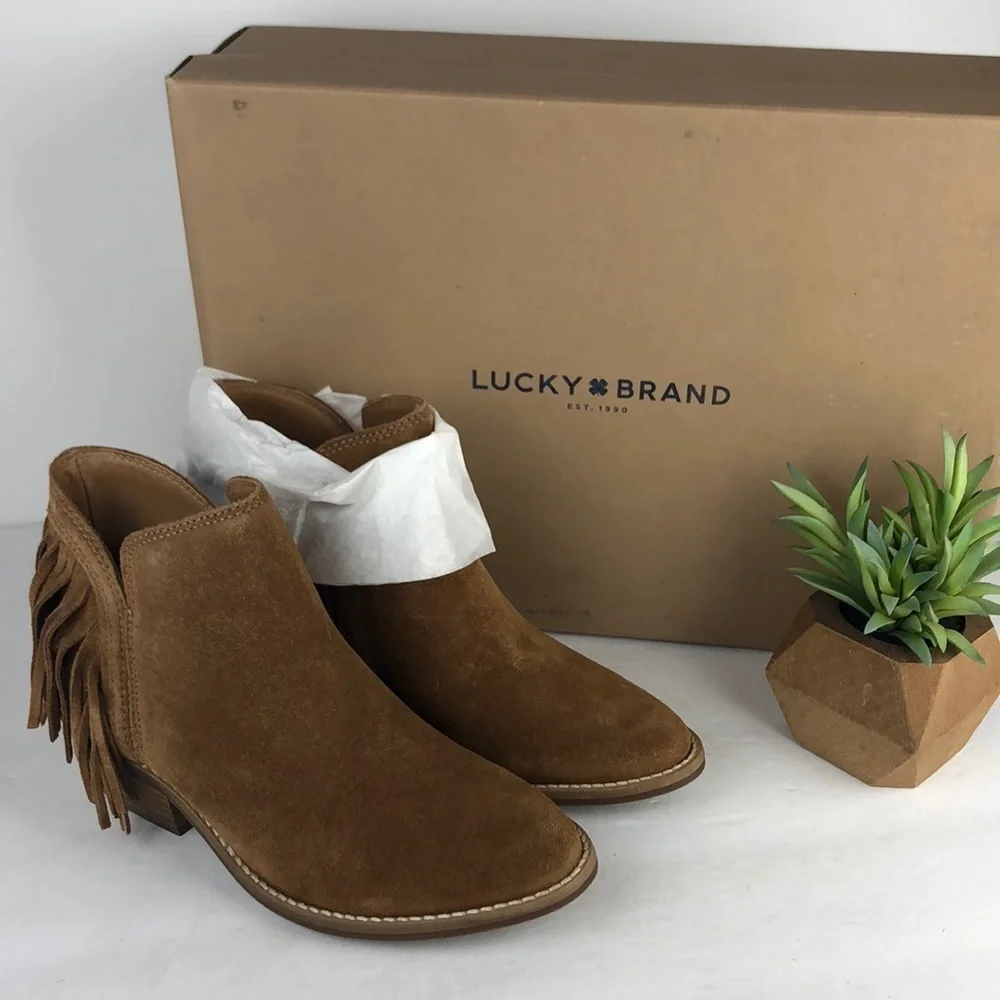NEW Lucky Brand Freedah Chic Boho Ankle Boots 5